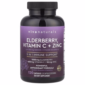 Viva Naturals Elderberry Vitamin C Zinc 120 Capsules Price in Pakistan